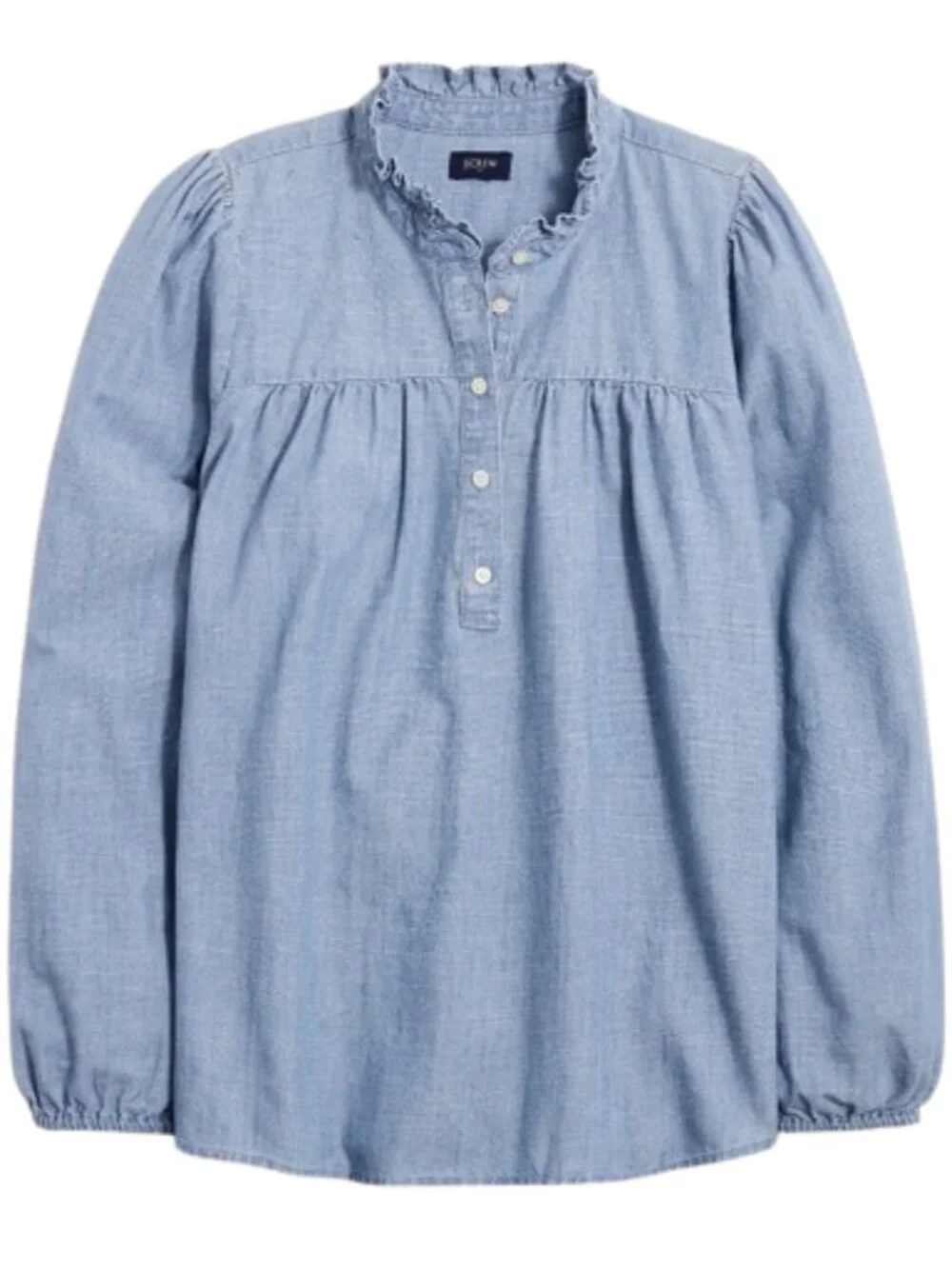 J Crew Ruffle Neck blouse Small - Picture 2 of 7